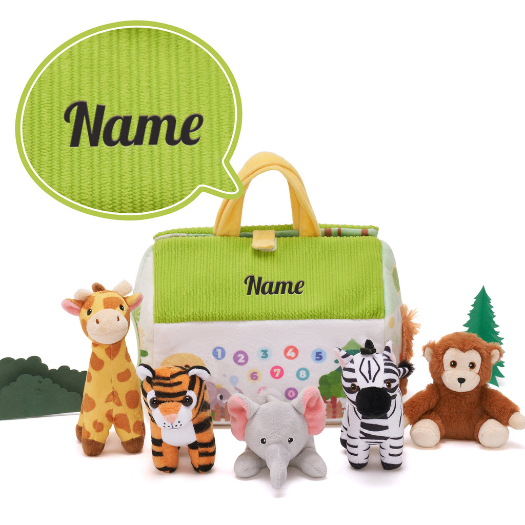 Personalized Plush Soft Zoo Toy Set