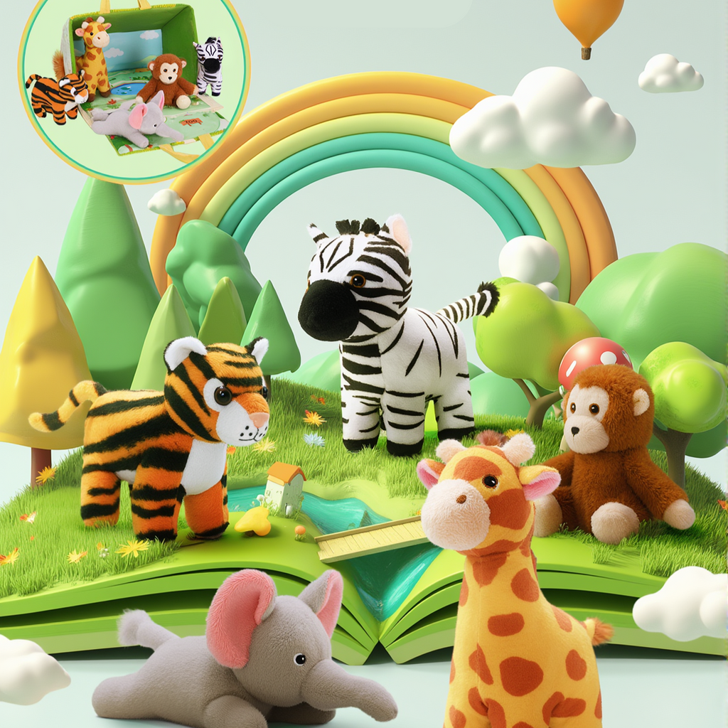 Personalized Plush Soft Zoo Toy Set