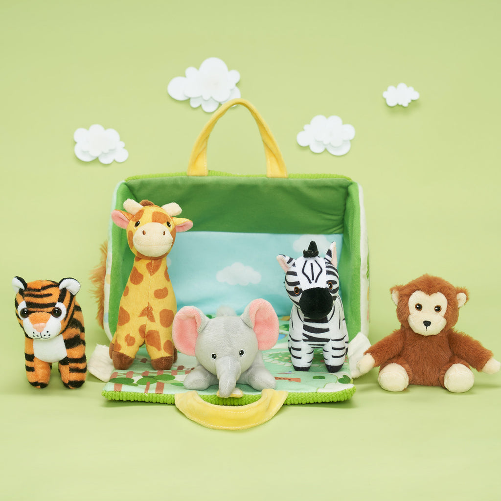 Personalized Plush Soft Zoo Toy Set