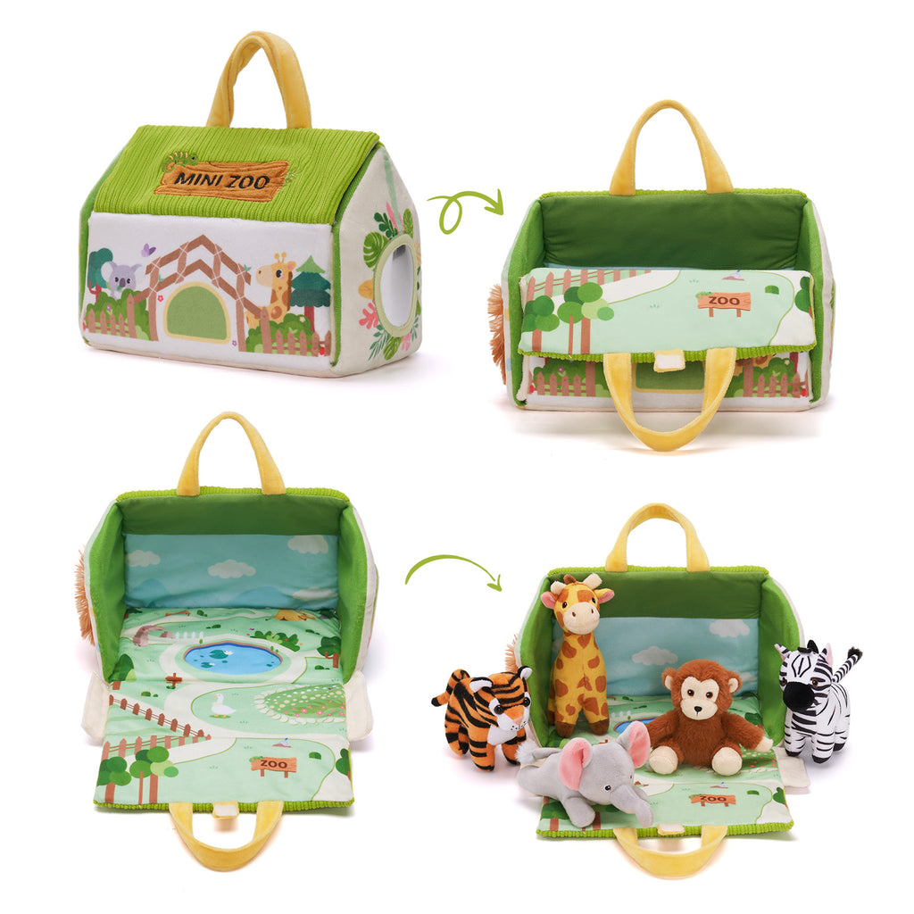 Personalized Plush Soft Zoo Toy Set