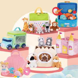 Personalized Soft Plush Playset Sensory Toy Kit - 12 Themes