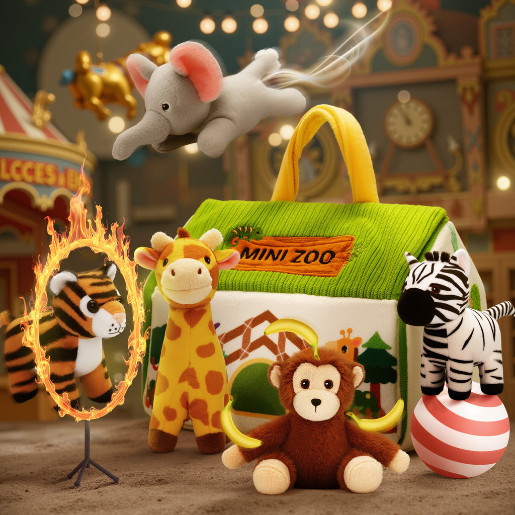 Personalized Plush Soft Zoo Toy Set