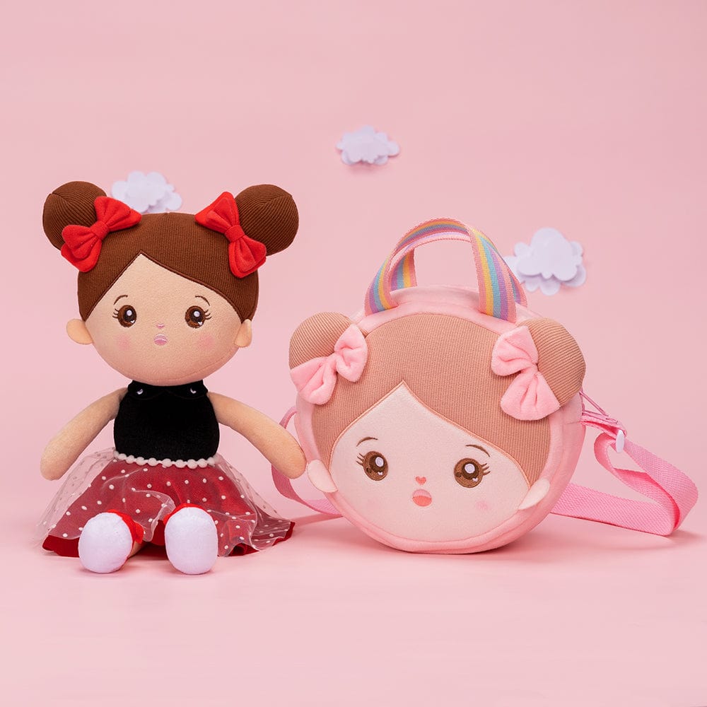 OUOZZZ Personalized Brown Skin Tone Plush Baby Doll