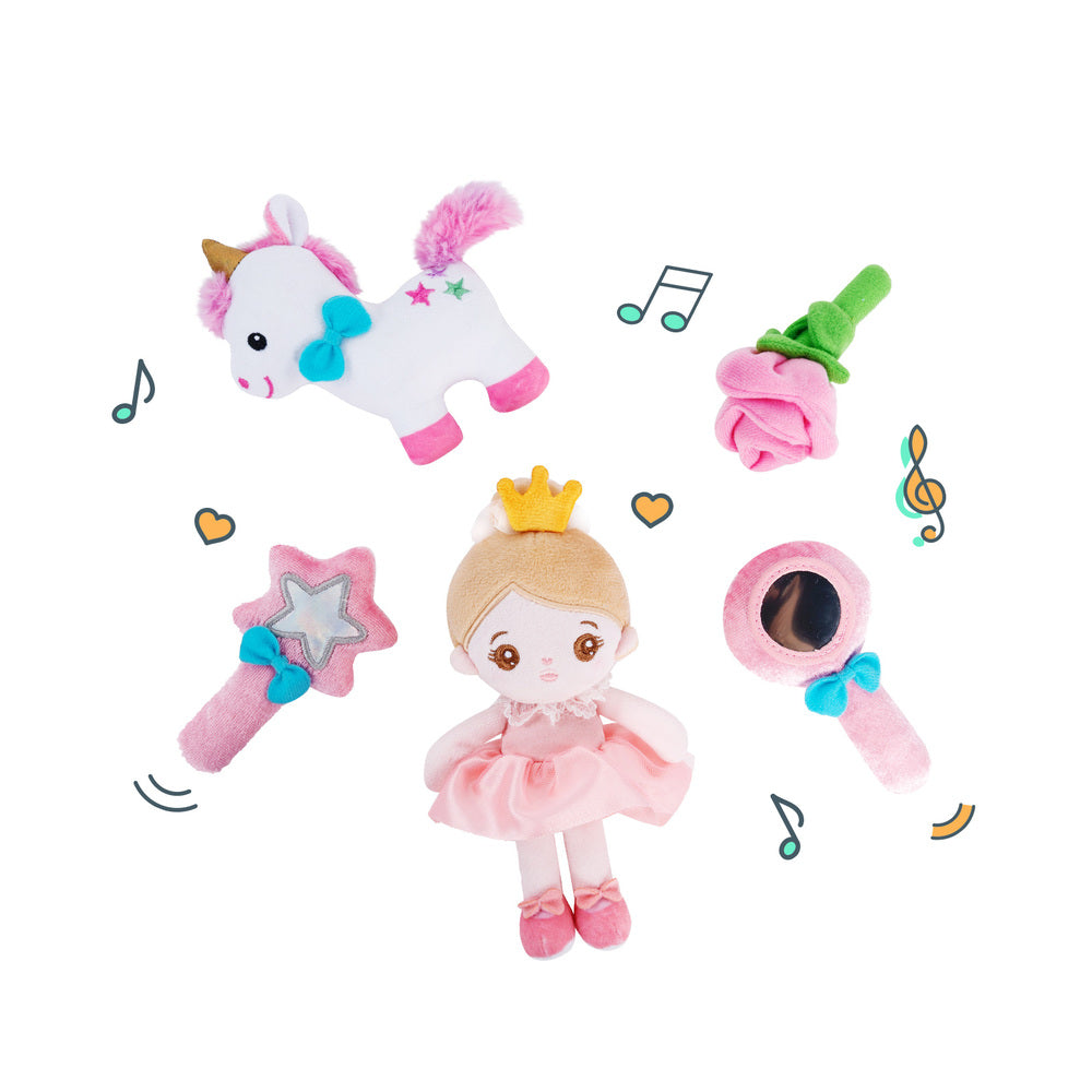 Personalized Baby's First Princess Castle Plush Sensory Toy Set