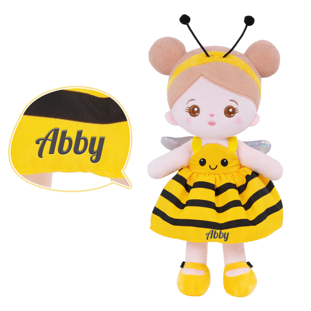 Personalized Yellow Bee Girl and Backpack