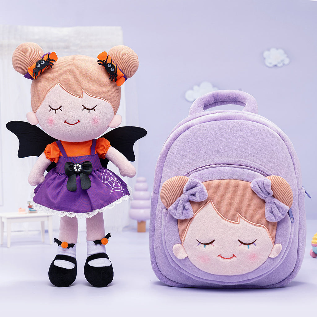 Personalized Iris Halloween Girl Doll + Backpack