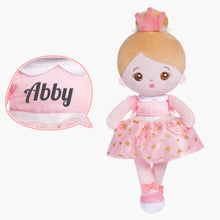 Load image into Gallery viewer, Personalized Pink Princess Plush Baby Girl Doll + Backpack