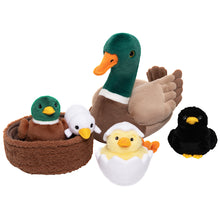 Load image into Gallery viewer, Mallard Dabbling Duck Plush Stuffed With 4 Ducklings in Nest - Pre Order