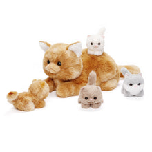 Load image into Gallery viewer, Cat Plush Stuffed Animal with 4 Babies