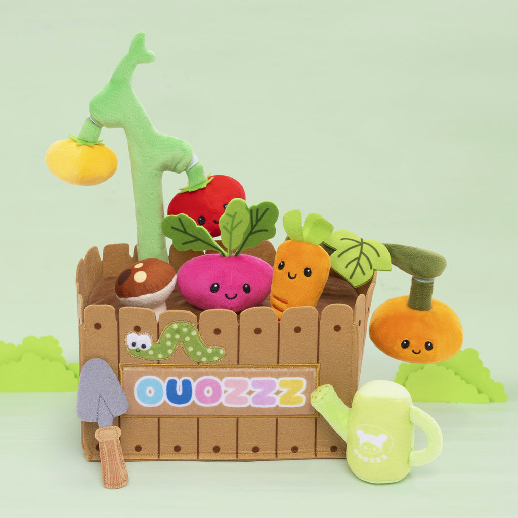 Personalized Baby's First Vegetable Garden Plush Playset