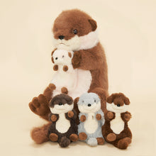 Load image into Gallery viewer, Otter Plush Stuffed Animal with 4 Babies
