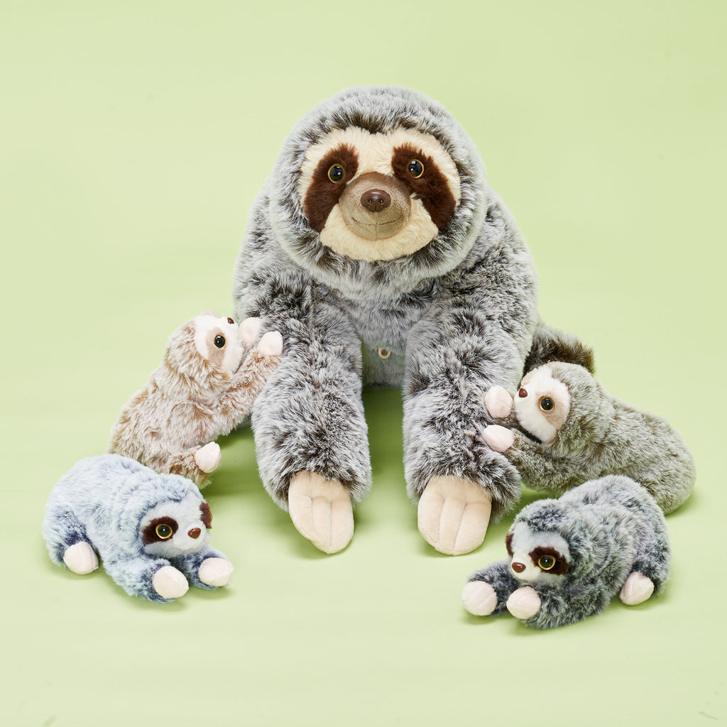 Sloth Plush Stuffed Animal with 4 Babies