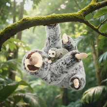Load image into Gallery viewer, Sloth Plush Stuffed Animal with 4 Babies