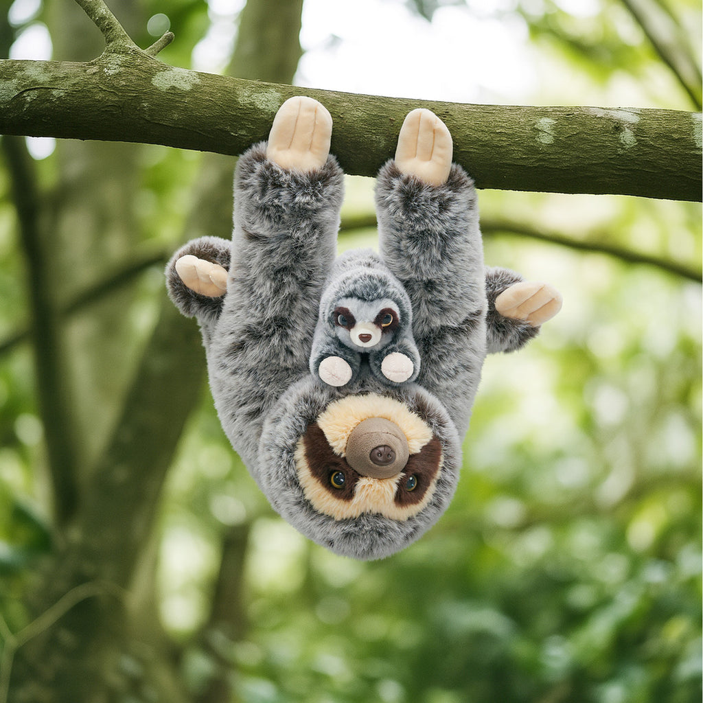 Sloth Plush Stuffed Animal with 4 Babies