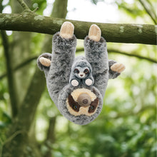 Load image into Gallery viewer, Sloth Plush Stuffed Animal with 4 Babies