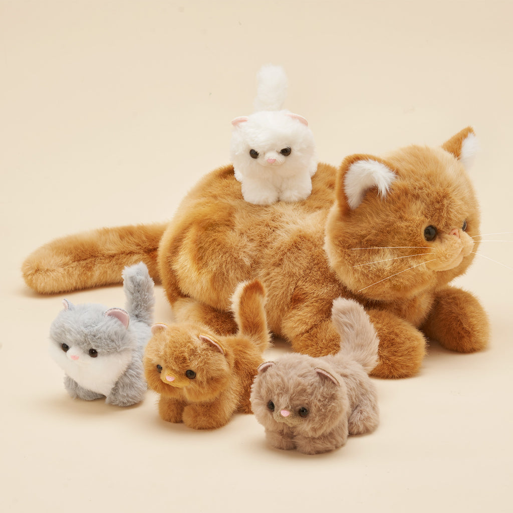 Cat Plush Stuffed Animal with 4 Babies