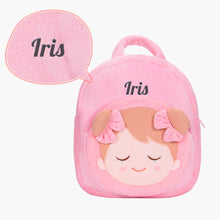 Load image into Gallery viewer, Personalized Iris White Unicorn Girl Doll + Backpack