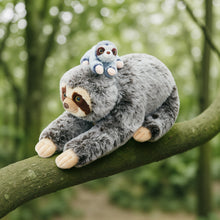 Load image into Gallery viewer, Sloth Plush Stuffed Animal with 4 Babies