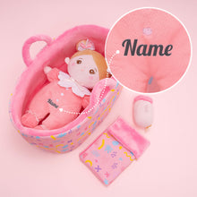 Load image into Gallery viewer, Personalized Pink Mini Plush Rag Baby Doll &amp; Gift Set