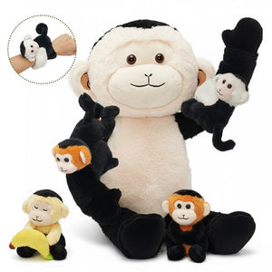 Capuchin Monkey Plush Stuffed Animal with 4 Babies