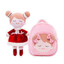 Load image into Gallery viewer, Personalized Iris Red Dress Girl Doll and Backpack