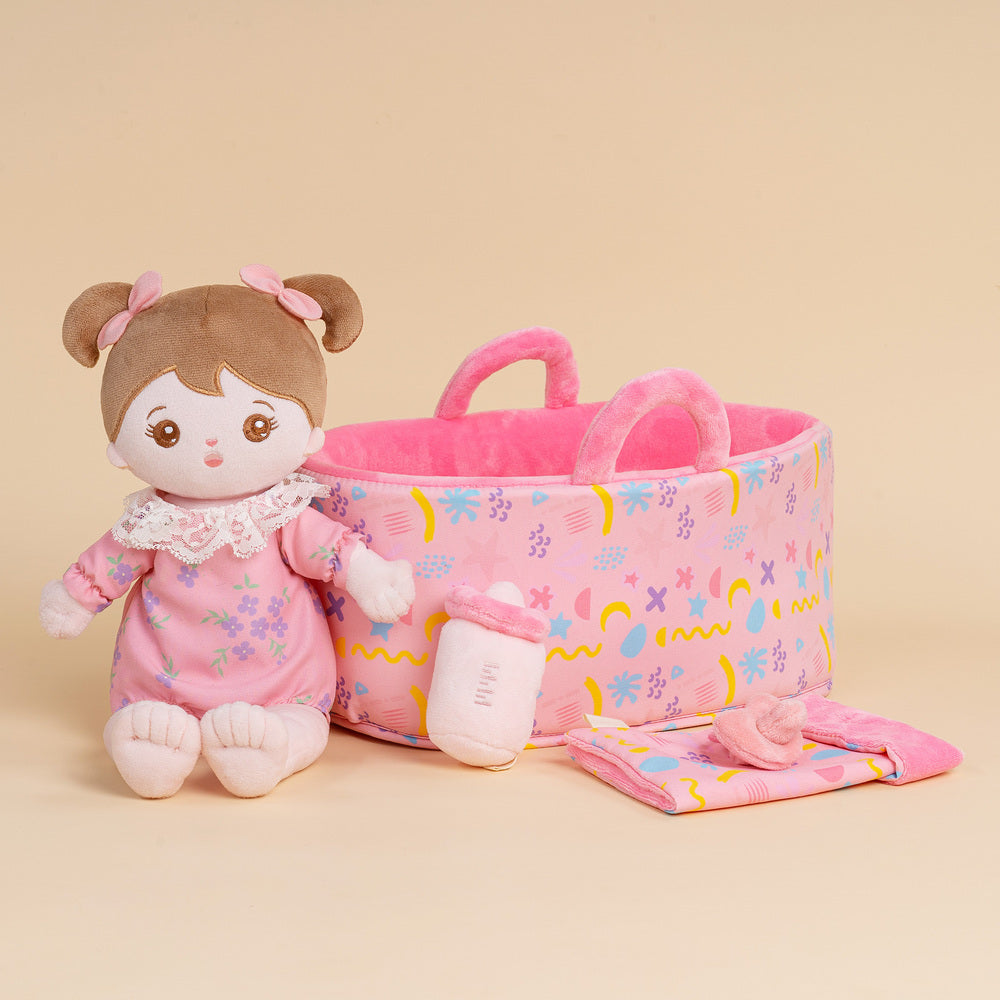 Personalized 13 Inch Doll and Bassinet Accessories