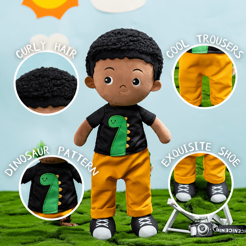 Personalized Black Hair Brunettes Plush Doll