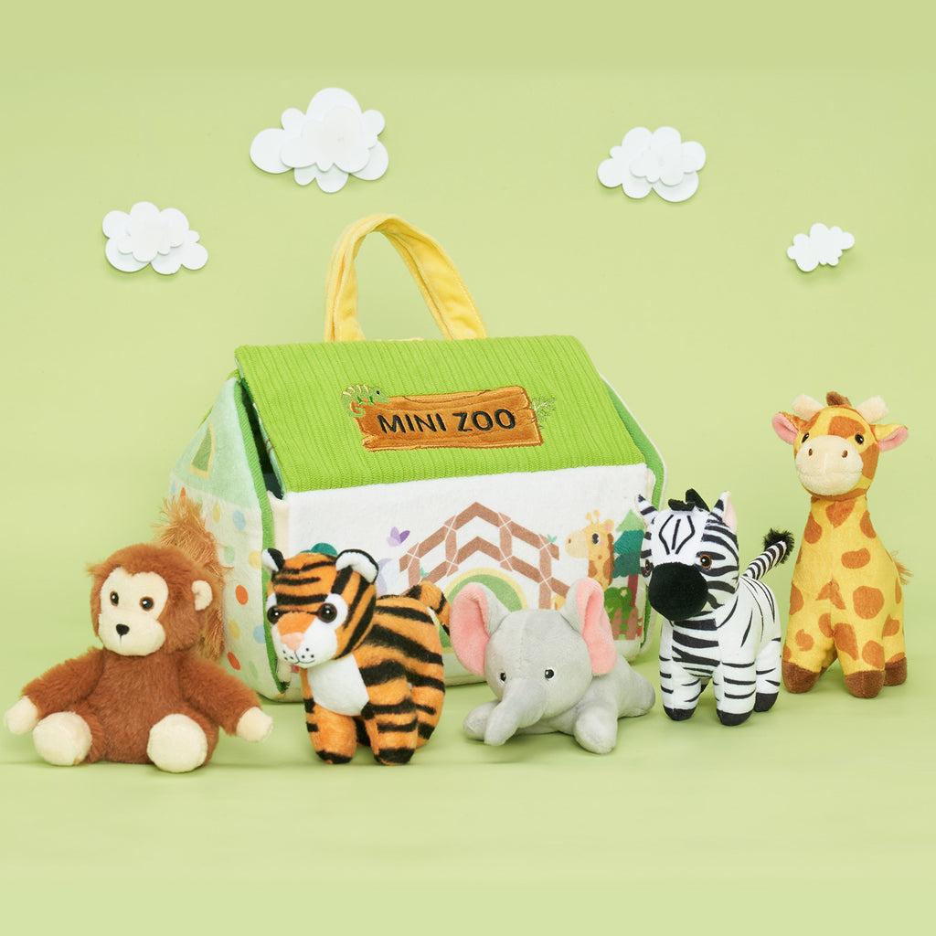 Personalized Portable Fun Plush Zoo House Set