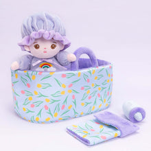 Load image into Gallery viewer, Personalized Purple Mini Plush Baby Girl Doll &amp; Gift Set