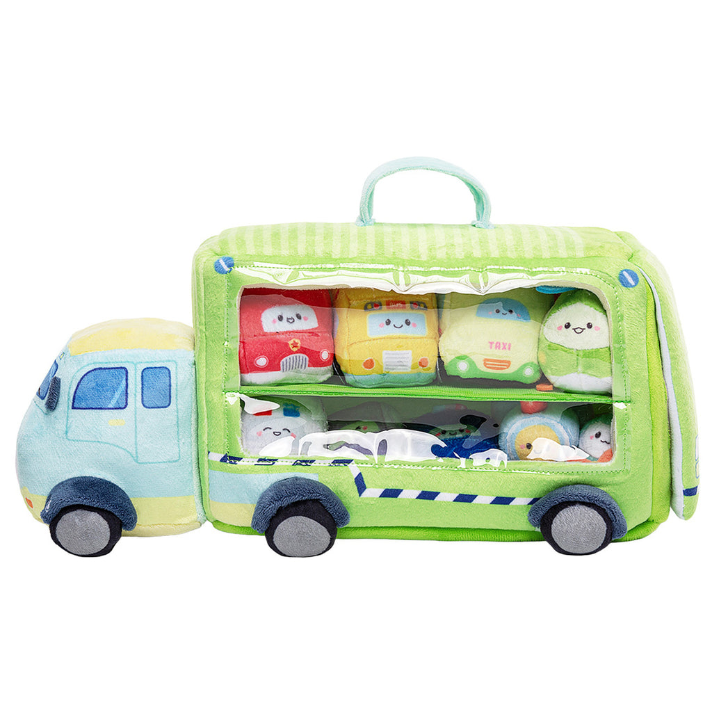 Personalized Baby's First Cars Sensory Toy Plush Playset