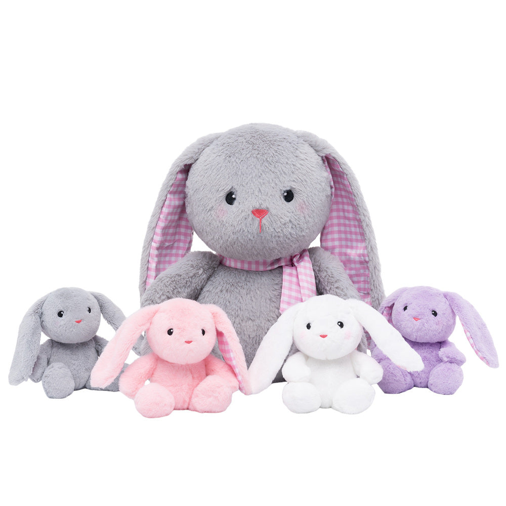 11" Rabbit Stuffed Animal with 4 Babies Bunny Inside