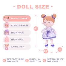 Load image into Gallery viewer, Personalized Light Purple Doll and Backpack