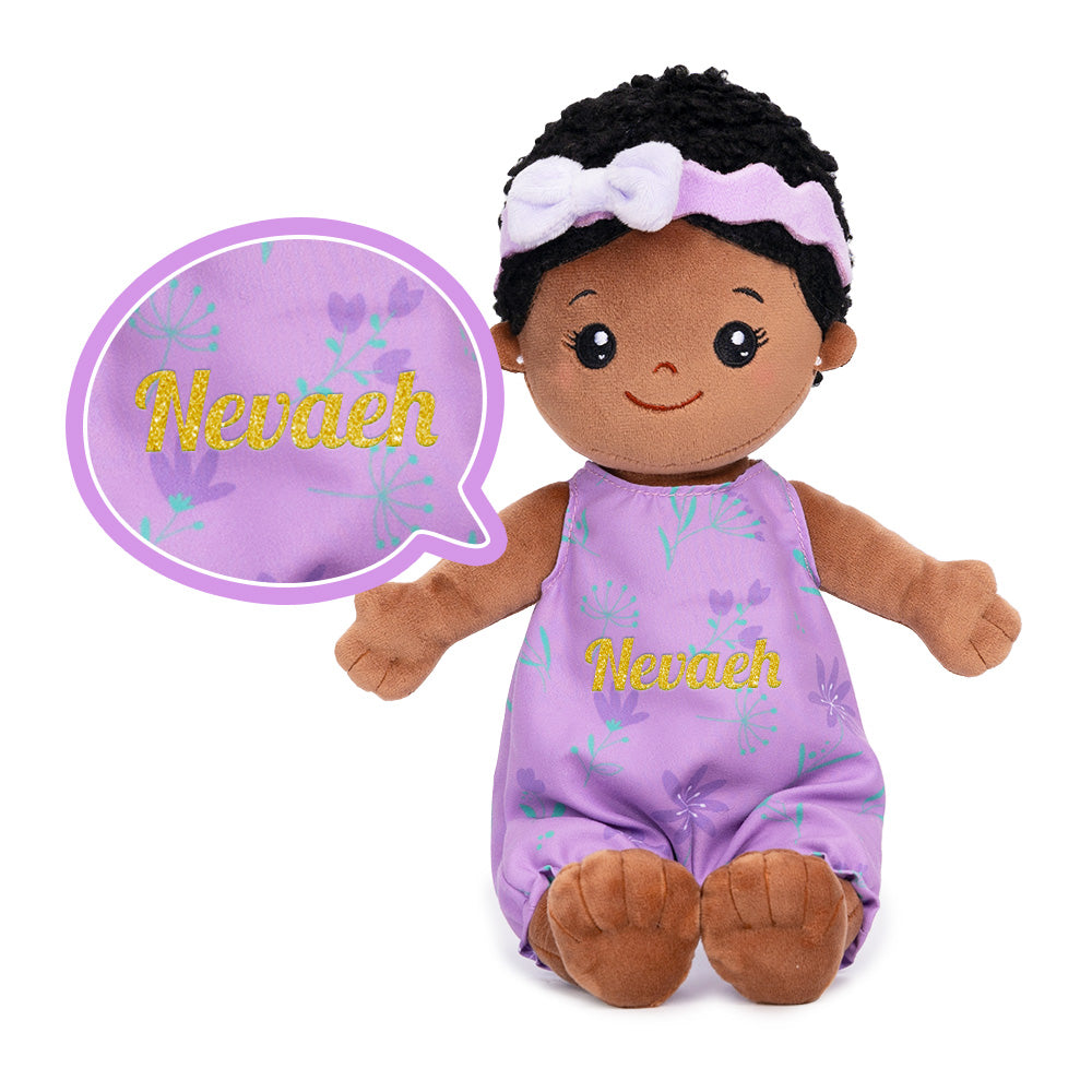 Personalized Dress Up Plush Baby Girl Doll with Changeable Outfit