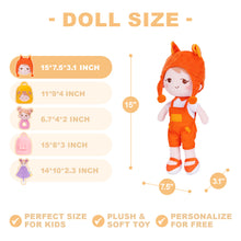 Load image into Gallery viewer, Personalized Becky Orange Fox Doll + Backpack