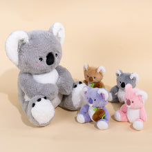 Load image into Gallery viewer, 12&quot; Koala Stuffed Animal with 4 Babies Koala Inside