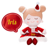 Personalized Christmas Plush Baby Girl Doll