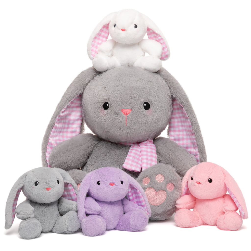 11" Rabbit Stuffed Animal with 4 Babies Bunny Inside