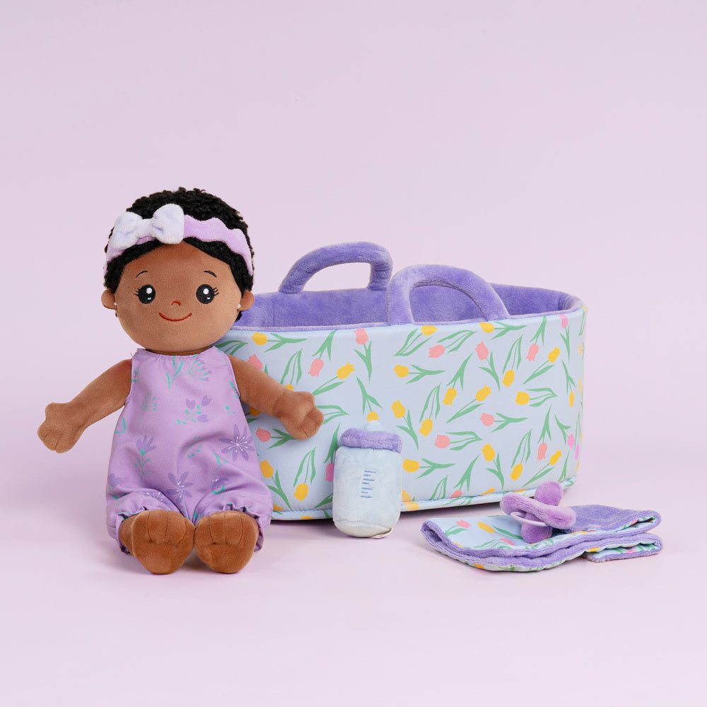 Personalized 13 Inch Doll and Bassinet Accessories