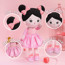 Load image into Gallery viewer, Personalized Black Hair Brunettes Plush Doll