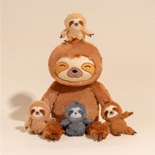 Load image into Gallery viewer, 19&quot; Sloth Stuffed Animal with 4 Babies Sloth Inside