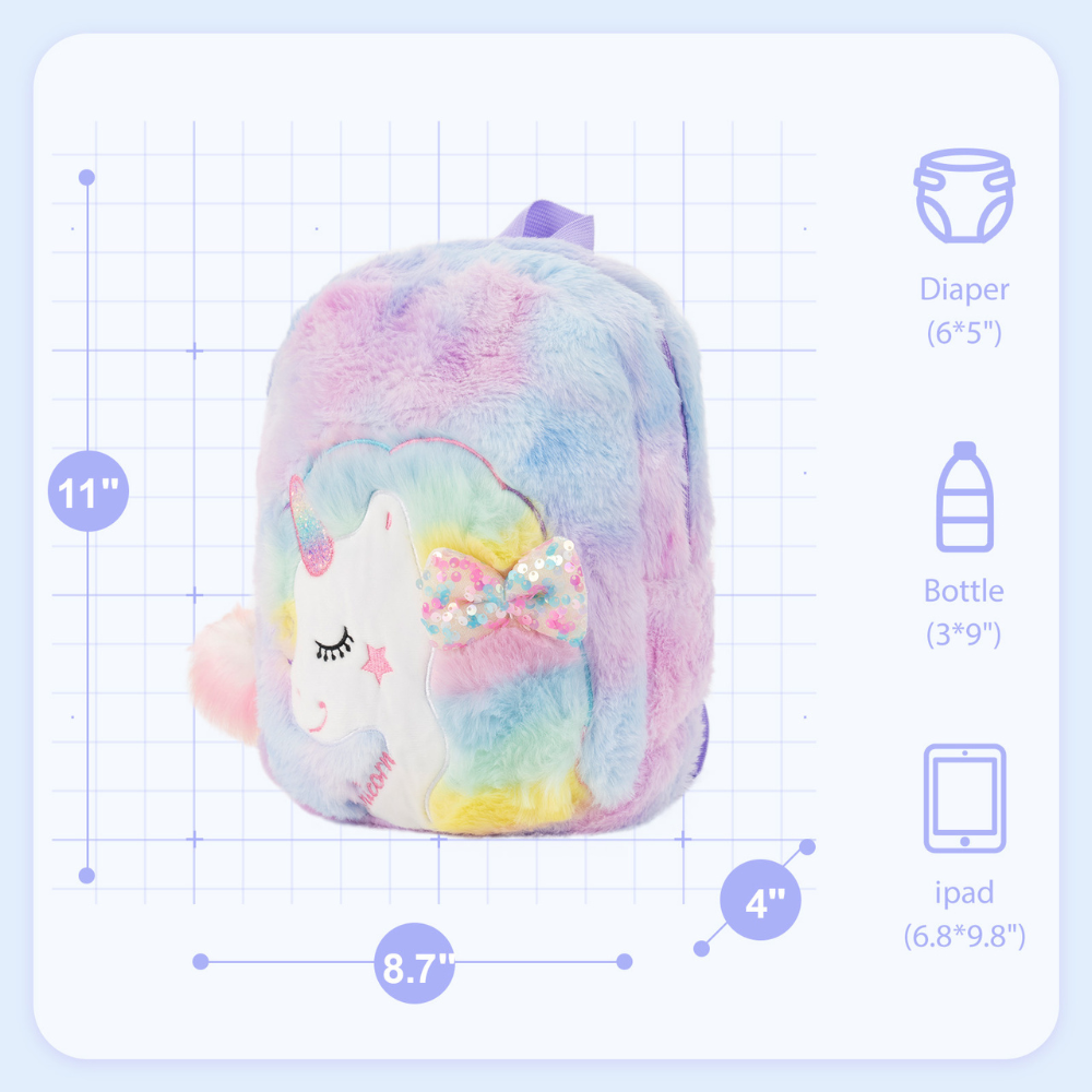 Rapunzelcorn Rainbow Hair Unicorn Mommy Stuffed Animal with 4 Babies