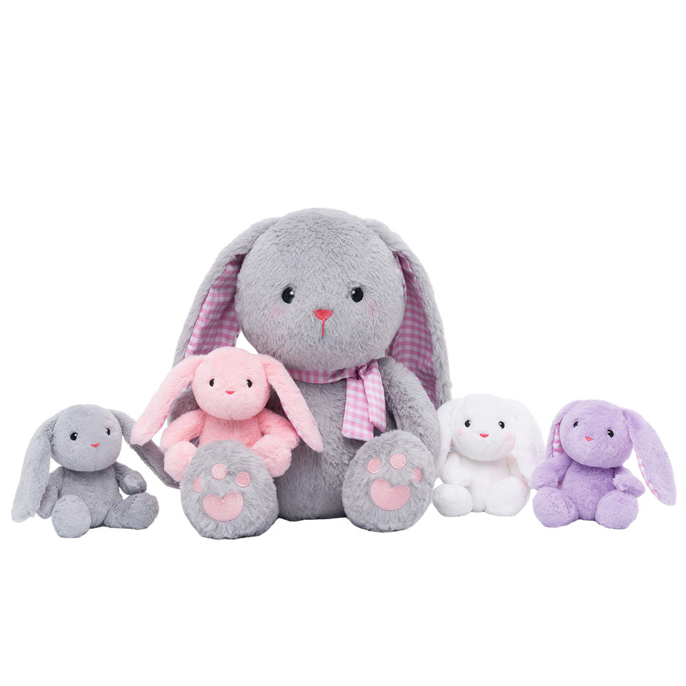 11" Rabbit Stuffed Animal with 4 Babies Bunny Inside