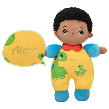 Load image into Gallery viewer, Mini Personalized Dinosaur Black Skin Boy Plush Doll &amp; Gift Set