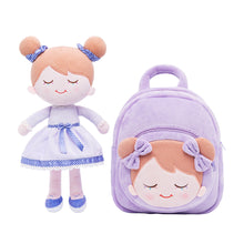 Load image into Gallery viewer, Personalized Light Purple Doll and Backpack