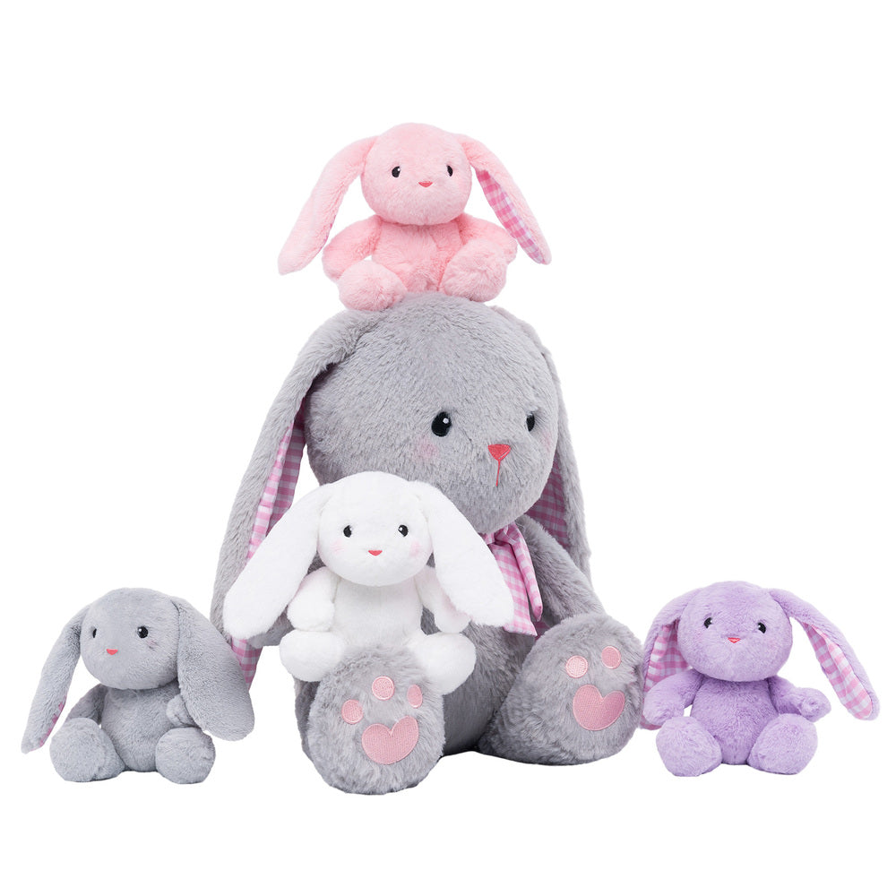 11" Rabbit Stuffed Animal with 4 Babies Bunny Inside