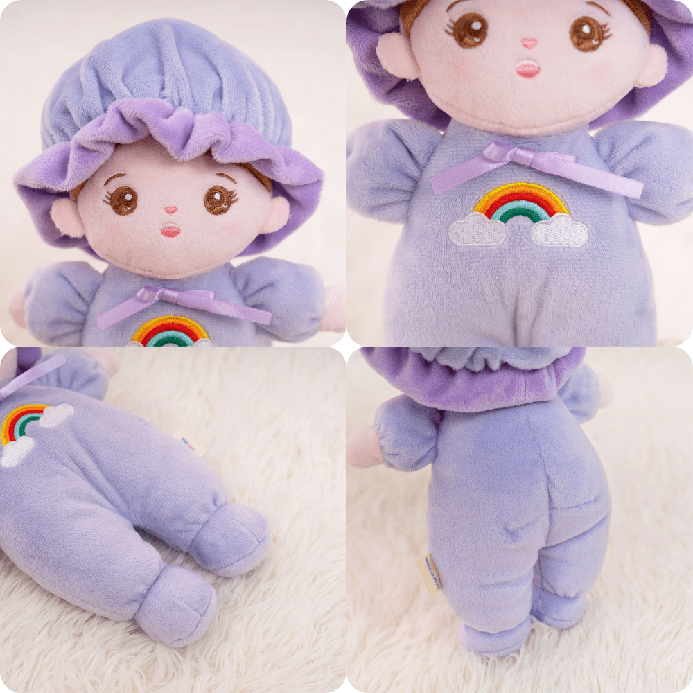 Personalized Purple Mini Plush Rag Baby Doll