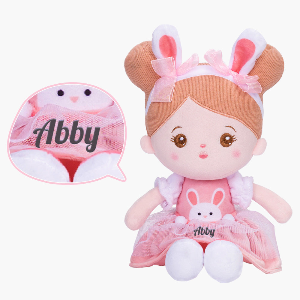 Easter Sale - Personalized Bunny Girl Plush Doll Gift Set