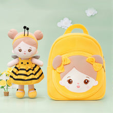 Load image into Gallery viewer, Personalized Yellow Bee Girl and Backpack