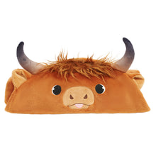 Load image into Gallery viewer, Scottish Highland Cow Cattle Wearable Hooded Blanket for Kid