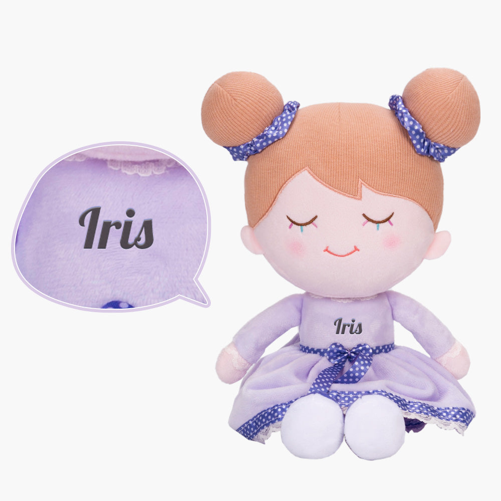 Personalized Light Purple Doll and Backpack